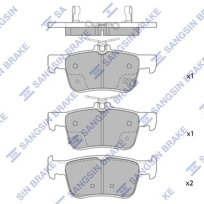 Колодки задние HONDA ACCORD 18- SP4315 SP4315 SANGSIN