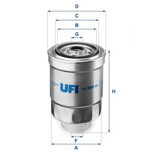 Фильтр топливный дизельный 24.366.00 24.366.00 UFI