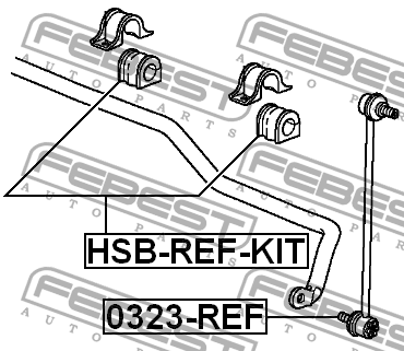 Втулки стабилизатора комплект HONDA CR-V RE4 2007­-2011 HSB-REF-KIT HSB-REF-KIT FEBEST