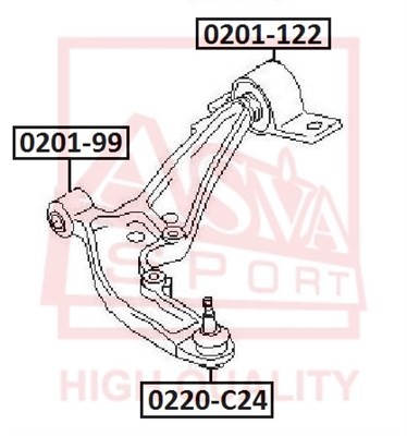 ОПОРА ШАРОВАЯ НИЖНЕГО РЫЧАГА ASVA 0220-C24 0220-C24 ASVA