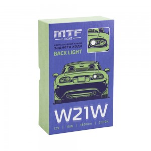 Лампа светодиодная 12V W21W W3x16d бокс (1шт.) MTF RL10W21W MTF