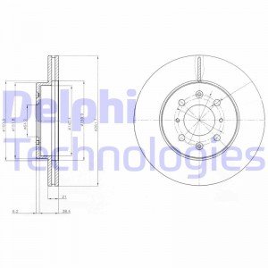 BG2759 диск тормозной передний!\ Honda Civic, Rover 200/400 1.4-2.0TDi 95> BG2759 DELPHI