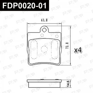 Тормозные колодки дисковые смесь CERAMIC FDP0020-01 FDP0020-01 FAP