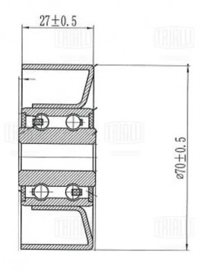 Ролик привод. ремня для а/м Peugeot 206 (98-) 1.1i/1.4i/1.6i (опор.) (CM 5512) CM 5512 TRIALLI