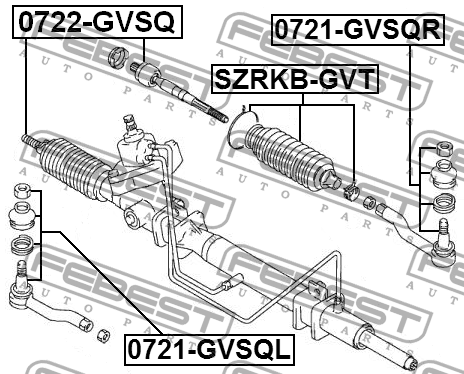 Пыльник рулевой SUZUKI GRAND VITARA/ESCUDO (98-06) SZRKB-GVT SZRKB-GVT FEBEST
