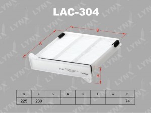 фильтр салона!\ Mitsubishi L200 2.5Di/D 06> LAC-304 LYNXAUTO