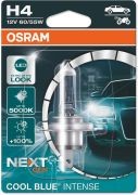 Лампа 12V H4 60/55W P43t-38 +100% 5000K блистер Cool Blue Intense NextGen OSRAM 64193CBN01B OSRAM