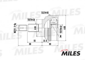 ШРУС наружный HONDA CR-V 2.0 99-06 (GSP 823029) GA20155 GA20155 MILES