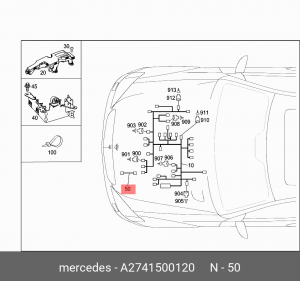 ЭЛЕКТРОПРОВОДКА НАСОСА СИСТЕМЫ СМАЗКИ A 274 150 01 20 MERCEDES BENZ