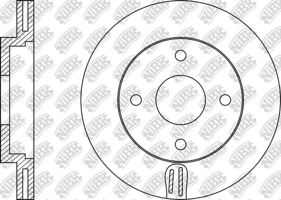 Диск тормозной передний FORD FOCUS 9805/FUSION 1.4/1.6 01 RN1109 RN1109 NIBK