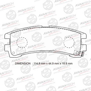 Колодки тормозные дисковые Avantech задние  (противоскрипная пластина в компл.) AV939 AVANTECH