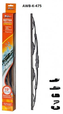 Щетка стеклоочистителя каркасная 480мм 1 адаптер AWB-K-475 AIRLINE