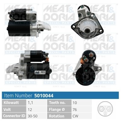 Стартер 12V 1,1KW Ford C-Max (DM2), Fiesta IV 1.4/1.6 5010044 5010044 MEAT DORIA