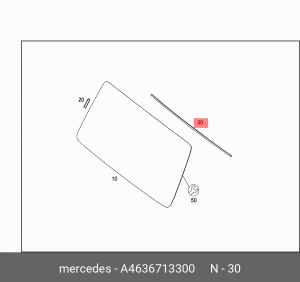 УПЛОТНИТЕЛЬ СТЕКЛА A 463 671 33 00 MERCEDES BENZ