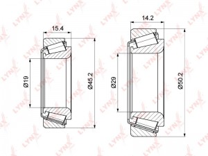 Подшипник ступицы задний подходит для AUDI A4 1.6-2.8 95-00 / A6 1.8-2.8 94-97 / WB-1276 LYNXAUTO