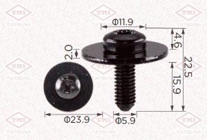 Клипса автомобильная [упаковка 10 штук] TJB1816 TJB1816 TATSUMI