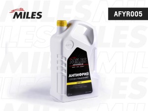 Антифриз готов к применению G12/G12+ (жёлтый, SUPER LONG LIFE COOLANT -40C) 5 кг AFYR005 MILES