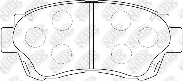Колодки тормозные дисковые TOYOTA VEROSSA 2000-2003 PN1228 PN1228 NIBK