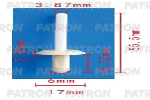 Клипса TOYOTA для резиновых элементов обшивки пластиковая PATRON P371800 PATRON