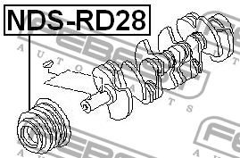шкив коленвала! RD28\ Nissan Patrol/Safari 2.8TDiC 97> NDS-RD28 FEBEST