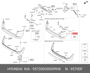 Датчик парковки KIA Optima (16-) передний/задний (PKW) OE 95720D3000PKW HYUNDAI KIA