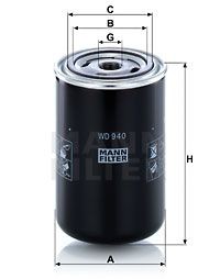 Фильтр гидросистемы WD940 WD 940 MANN FILTER