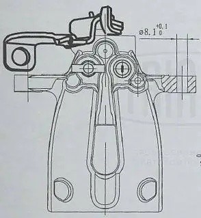 Суппорт торм. Kia Ceed (12-)/Pro Ceed (13-) зад. лев. d=34мм (а/м без EPB) (CF 0 CF 084709 TRIALLI