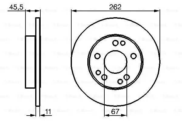 Диск тормозной MERCEDES 190 (W201) передний (1шт.) BOSCH 0 986 478 114 BOSCH