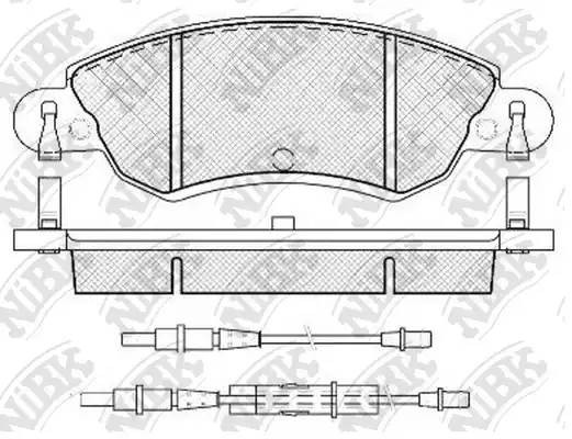 Колодки тормозные CITROEN C5 (01-) (1.6 D/2.0 D/1.8/2.0) передние (4шт.) NIBK PN0183W NIBK