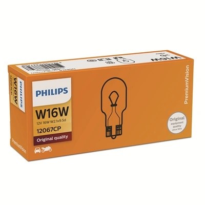 Лампа 12V W16W W2.1x9.5d PHILIPS 12067CP PHILIPS