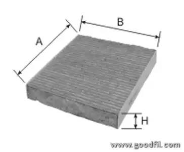 Фильтр салона угольный AG271CFC AG 271 CFC GOODWILL