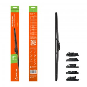 Щетка стеклоочистителя гибридная 430мм (17) 3 адаптера AWB-H-430 AIRLINE