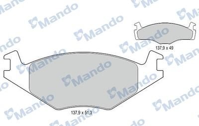 Колодки тормозные VW Polo (09-) AUDI A1 (10-) передние (4шт.) MANDO MBF015069 MANDO