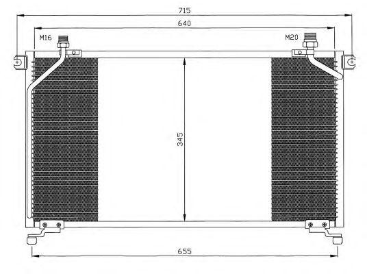 Конденсор кондиционера NISSAN Terrano 2.7D 93- 35373 35373 NRF