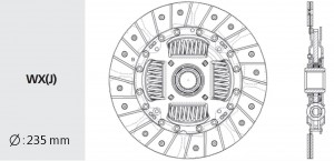Диск сцепления HYUNDAI Tucson (04-) (2.0 D) KIA Sportage (04-) (2.0 D) (235мм) V HD119 VALEO PHC