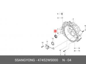 Сальник привода SSANGYONG Actyon (10-) (AWD) правого OE 47452WS000 SSANG YONG