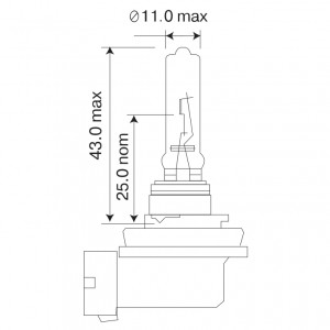 Лампа галогенная H11 12V 55W "Маяк" 52110 MAYAK