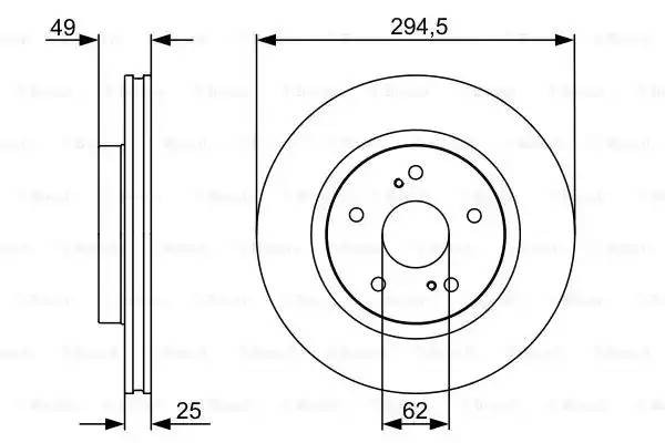 Диск тормозной  2шт 0 986 479 559 BOSCH