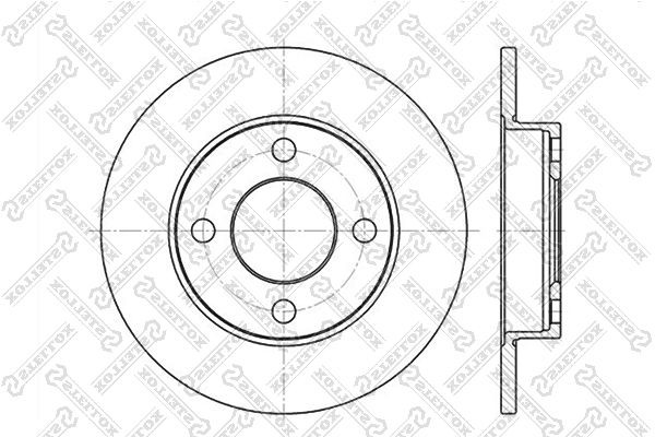 диск тормозной задний!\ Audi 80/90 1.8-2.8 <97 6020-4748-SX STELLOX