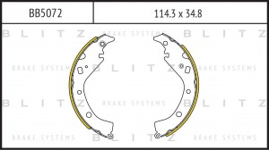 колодки барабанные!\ Toyota Corolla/Probox/Allion 1.3-2.0 01> BB5072 BLITZ