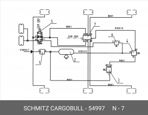 Коробка SCHMITZ распределительная пневматическая (без фитингов) OE 054997 SCHMITZ CARGOBULL