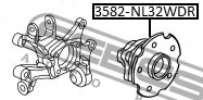 Ступица задняя 3582-NL32WDR 3582-NL32WDR FEBEST