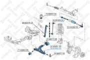 рычаг передний правый! в сборе\ Chevrolet Cruze 1.6 83Kw/Cruze 1.8 10> 57-03962-SX STELLOX