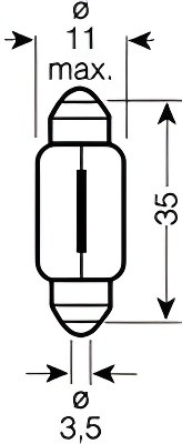 Лампа 24V C5W SV8.5-8 OSRAM 6424 OSRAM