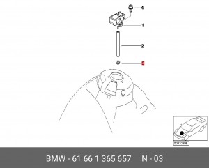 Прокладка BMW 3 насоса омывателя стекла ветрового OE 61 66 1 365 657 BMW