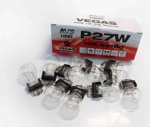 Лампа 12V P27W W2.5x16d 21W AVS A78176S AVS