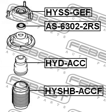Отбойник амортизатора задний HYUNDAI ACCENT (MC) 2006-2010 HYD-ACC HYD-ACC FEBEST