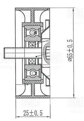 Ролик привод. ремня для а/м Mercedes S (W222) (13-)/GL (X166) (12-) 4.7i/5.5i (о CM 6601 TRIALLI