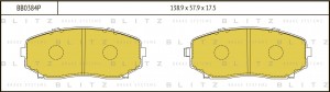 Колодки тормозные дисковые передние MAZDA CX-7 07- BB0384P BB0384P BLITZ