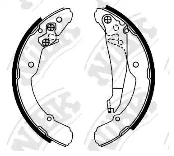 Колодки тормозные барабанные SKODA OCTAVIA 2000-2010 FN0554 FN0554 NIBK